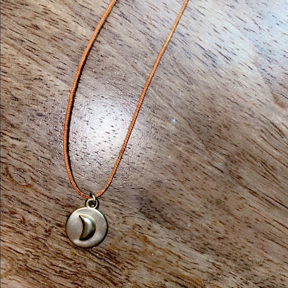 gold moon necklace